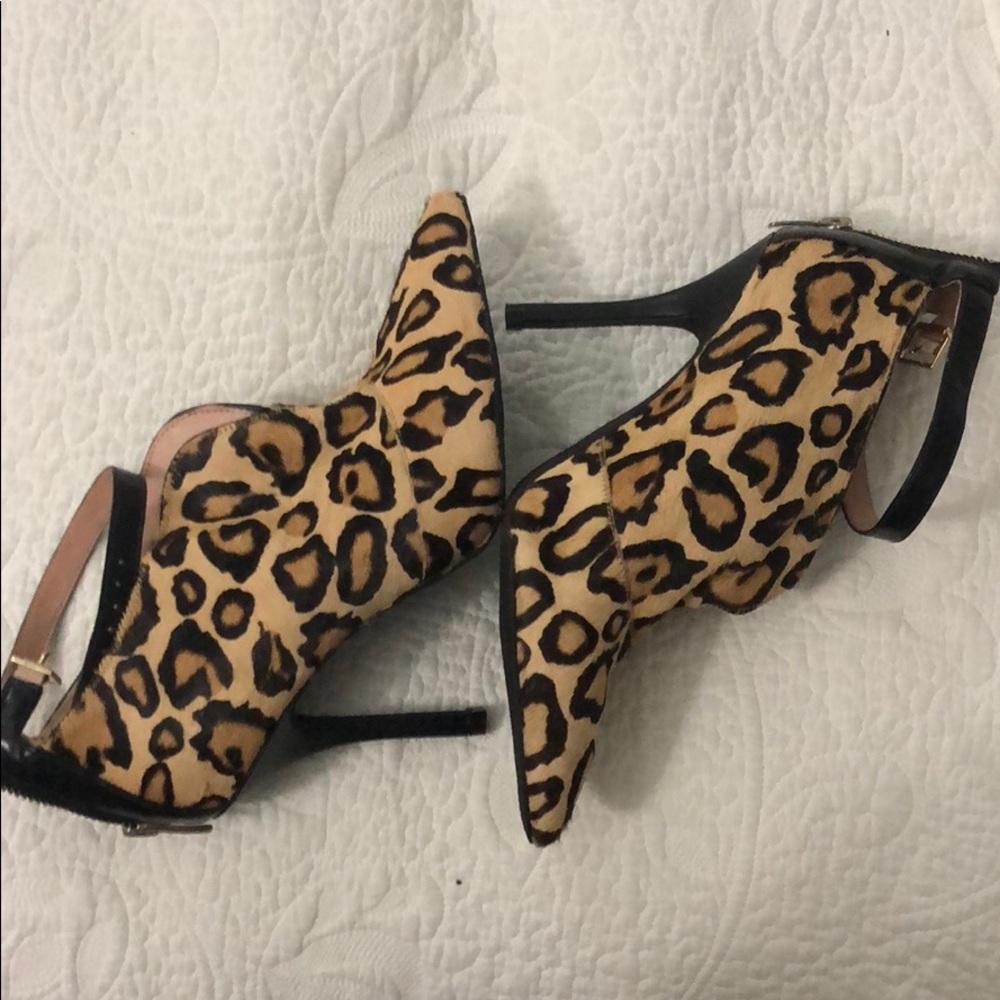 - Leopard Fur ankle boots
